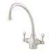 Perrin & Rowe Estruscan Twin Lever Mono Sink Mixer with Swivel Spout - Chrome